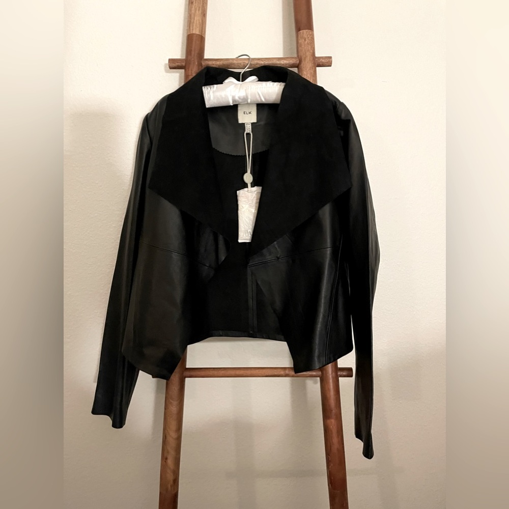 Black leather jacket